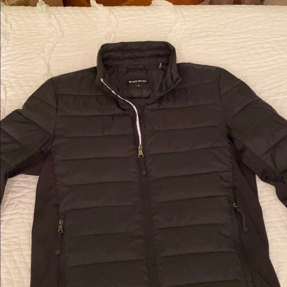 Men’s Black Rivet puffer jacket